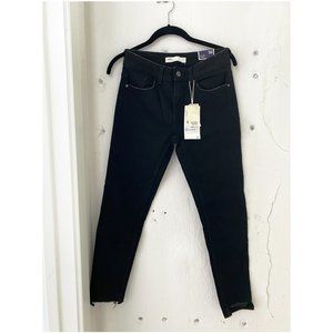 ZARA Mid Rise Skinny Ankle Jeans - Black